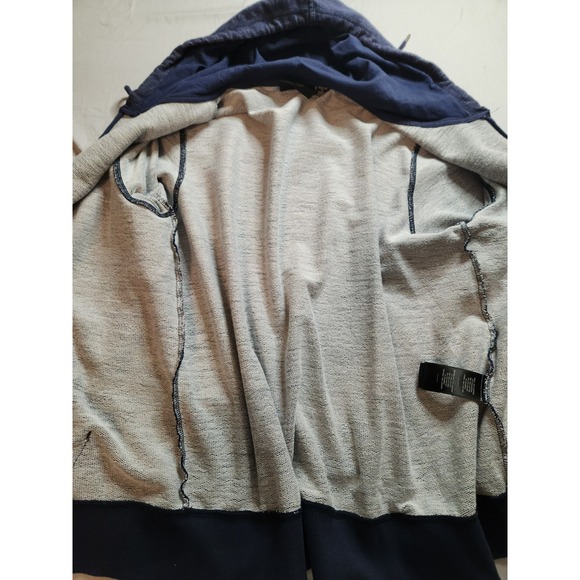 Harley Davidson Mens Full Zip Hoodie Blue Heathered Graphic Logo XL - Picture 7 of 7